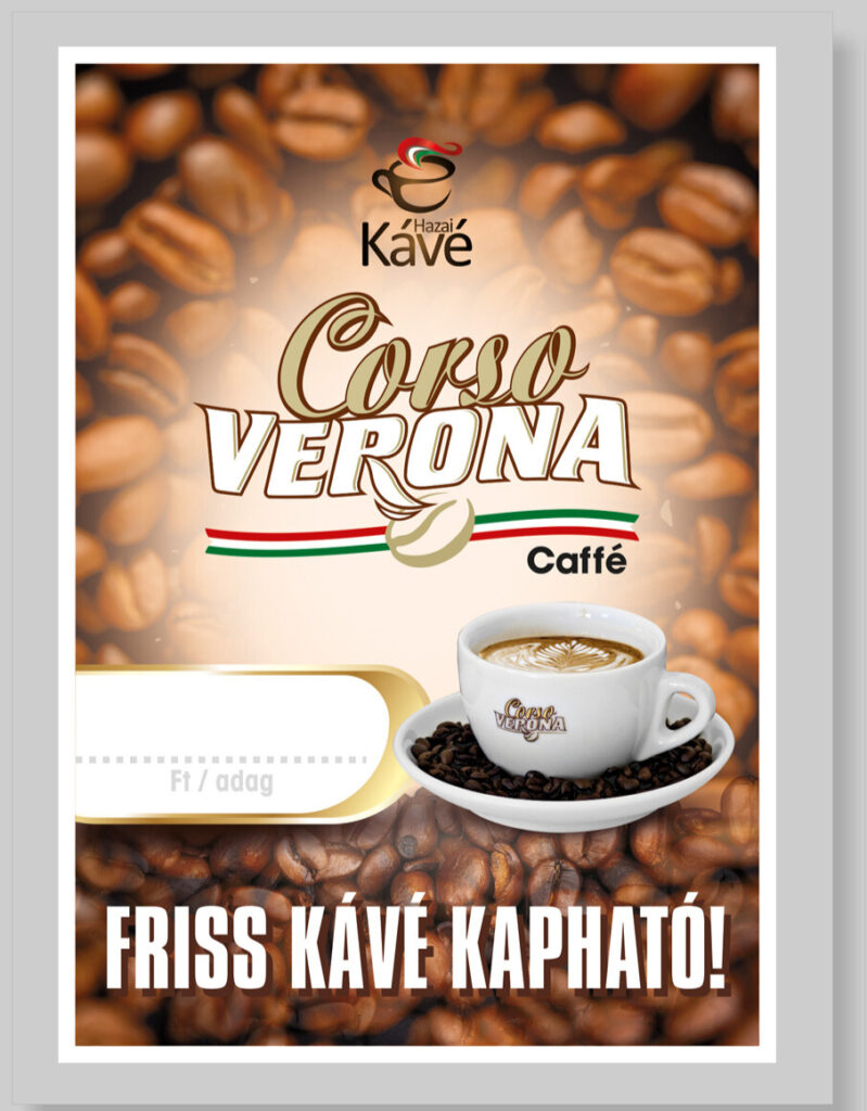 hazai kávé reklámanyag kávégép bérbeadás